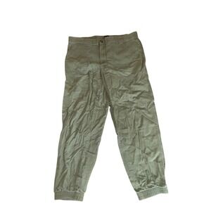 GAP Women's Cargo Jogger Pants Olive Green Elastic Waist Size L